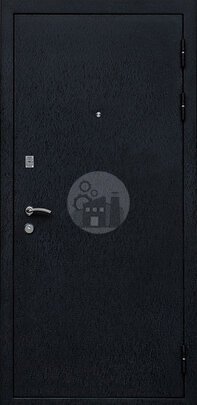 Дверь металлическая, снаружи — черный порошковый окрас-ДВ-1269
