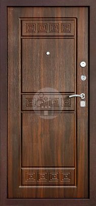 стальная входная дверь, коричневое порошковое покрытие с уплотнением - внутренняя часть двери ДВ-1677