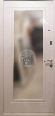 дверь с терморазрывом металлическая с зеркалом, отделка мдф и винорит - внутренняя часть двери ДВ-1161