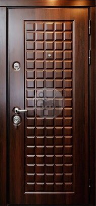 Металлическая дверь с глазком, отделка МДФ Vinorit-ДВ-399